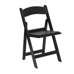 Black resin padded chair