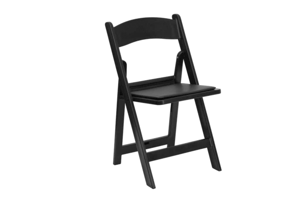 Black resin padded chair