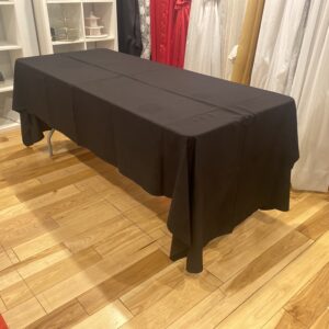 10' banquet black linen tablecloth