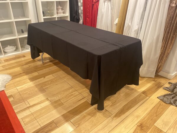 10' banquet black linen tablecloth