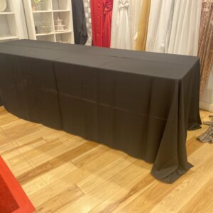 8' table with linen