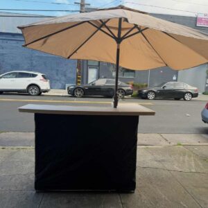 L shaped Bar with umbrella